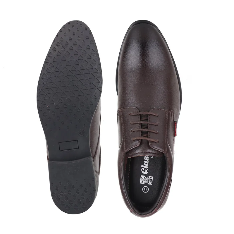 Red Chief حذاء رسمي رجالي من الجلد الطبيعي مريح | بني